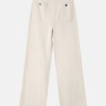 Women Patch Pocket Flared Trousers
