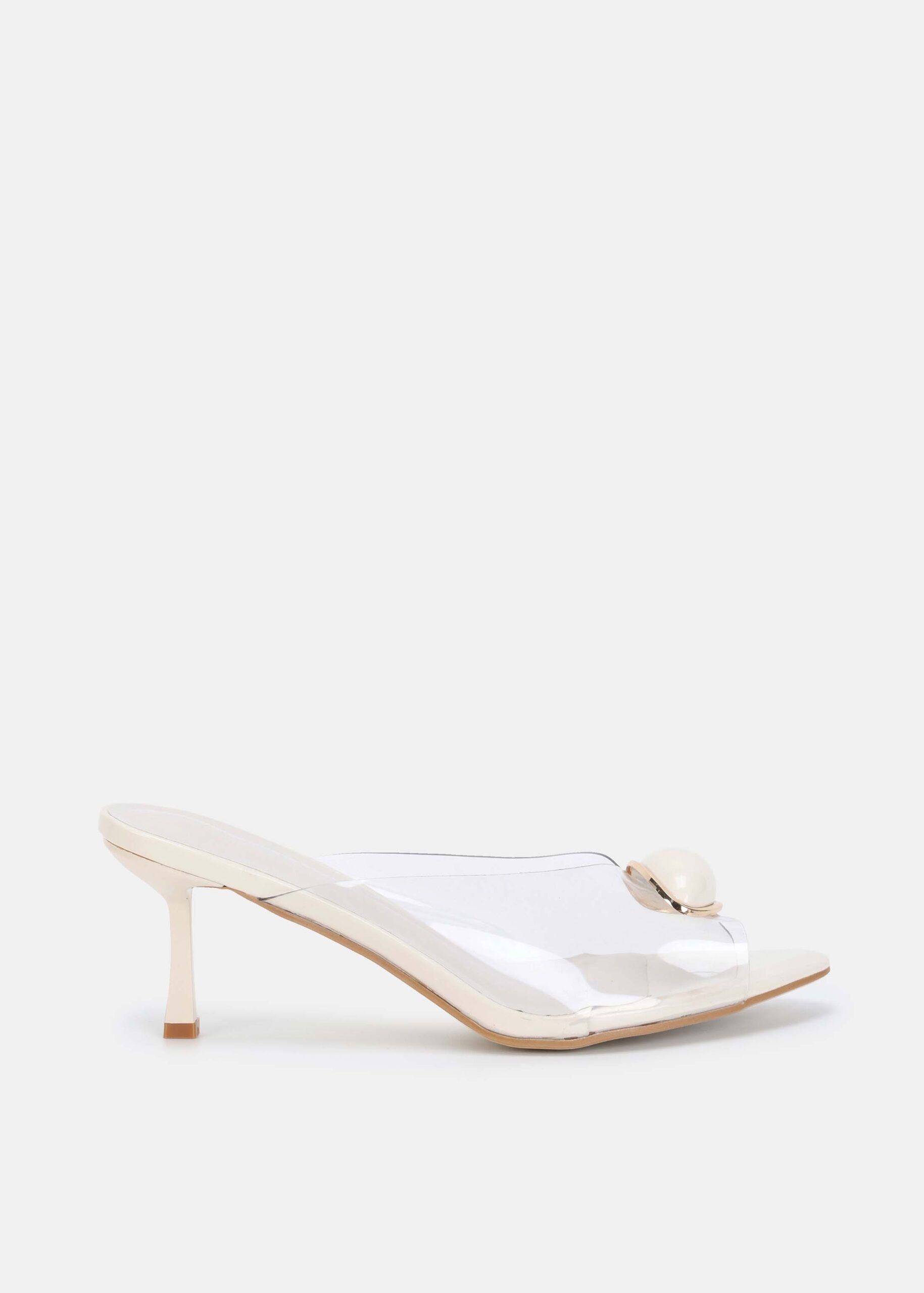 6126213000204-a Women Transparent Heels Slipper - Image 1