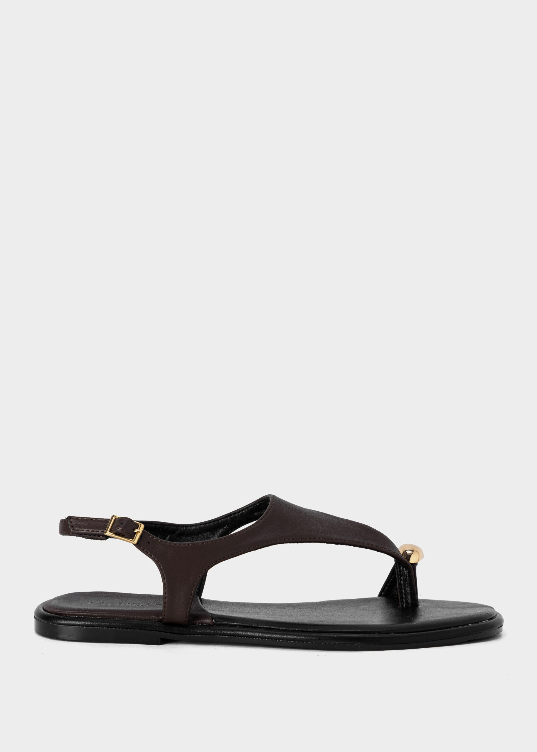 6126213007242-a Women Toe-Ring Leather Sandal - Image 1