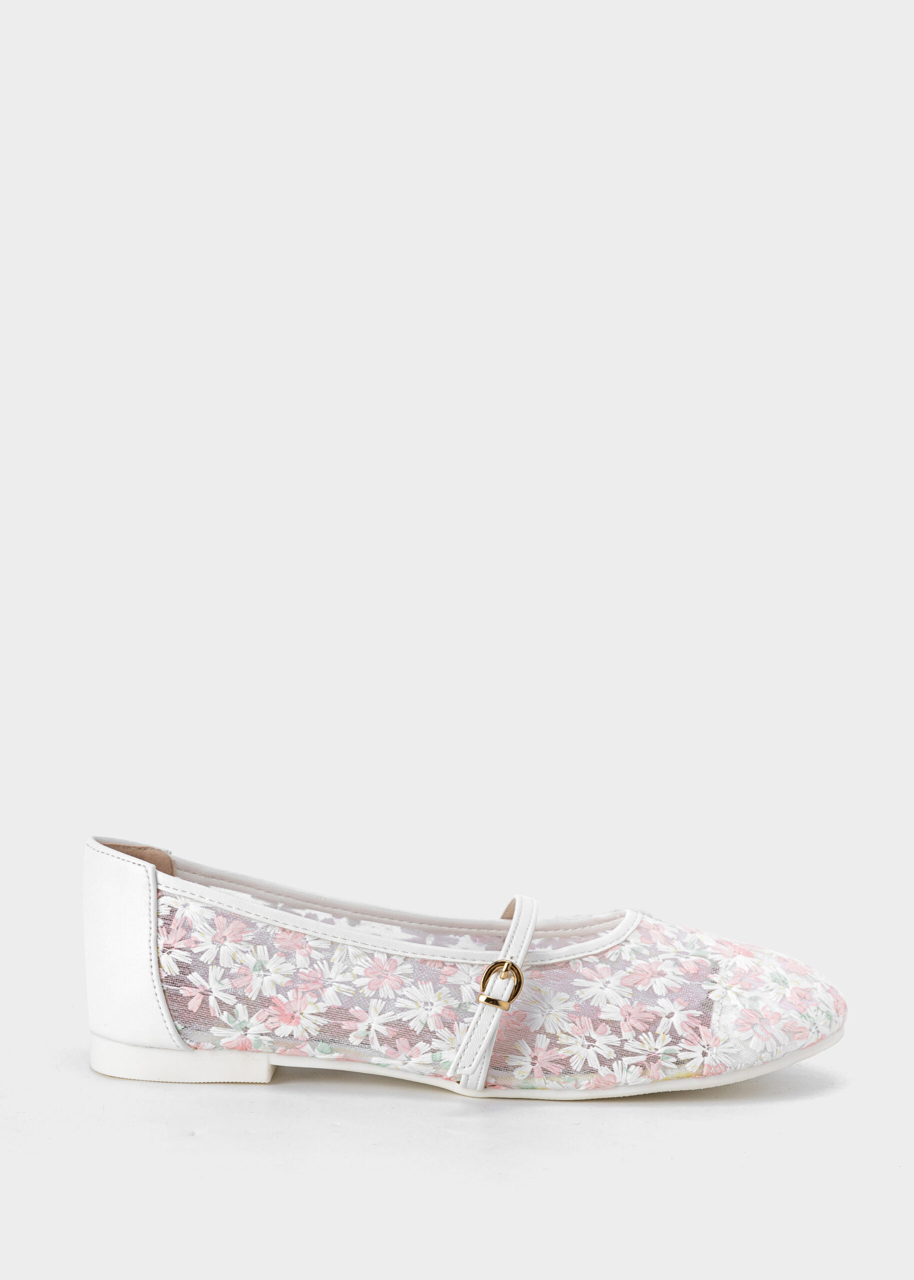 6126213011101-a Women Mesh Embroidered Ballerina - Image 1