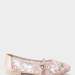 Women Mesh Embroidered Ballerina