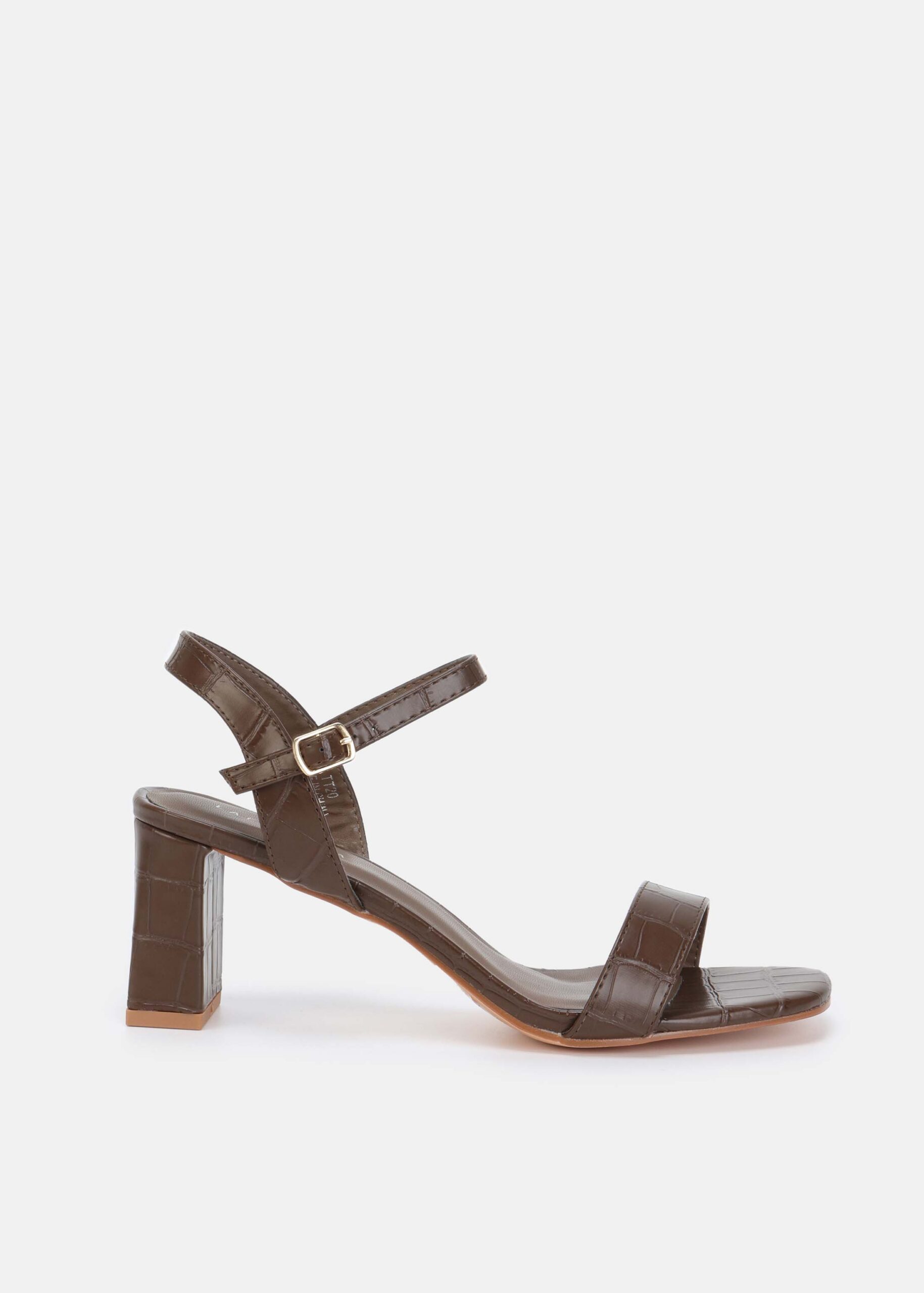 6126213014313-a Women Patterned Leather Sandal - Image 1