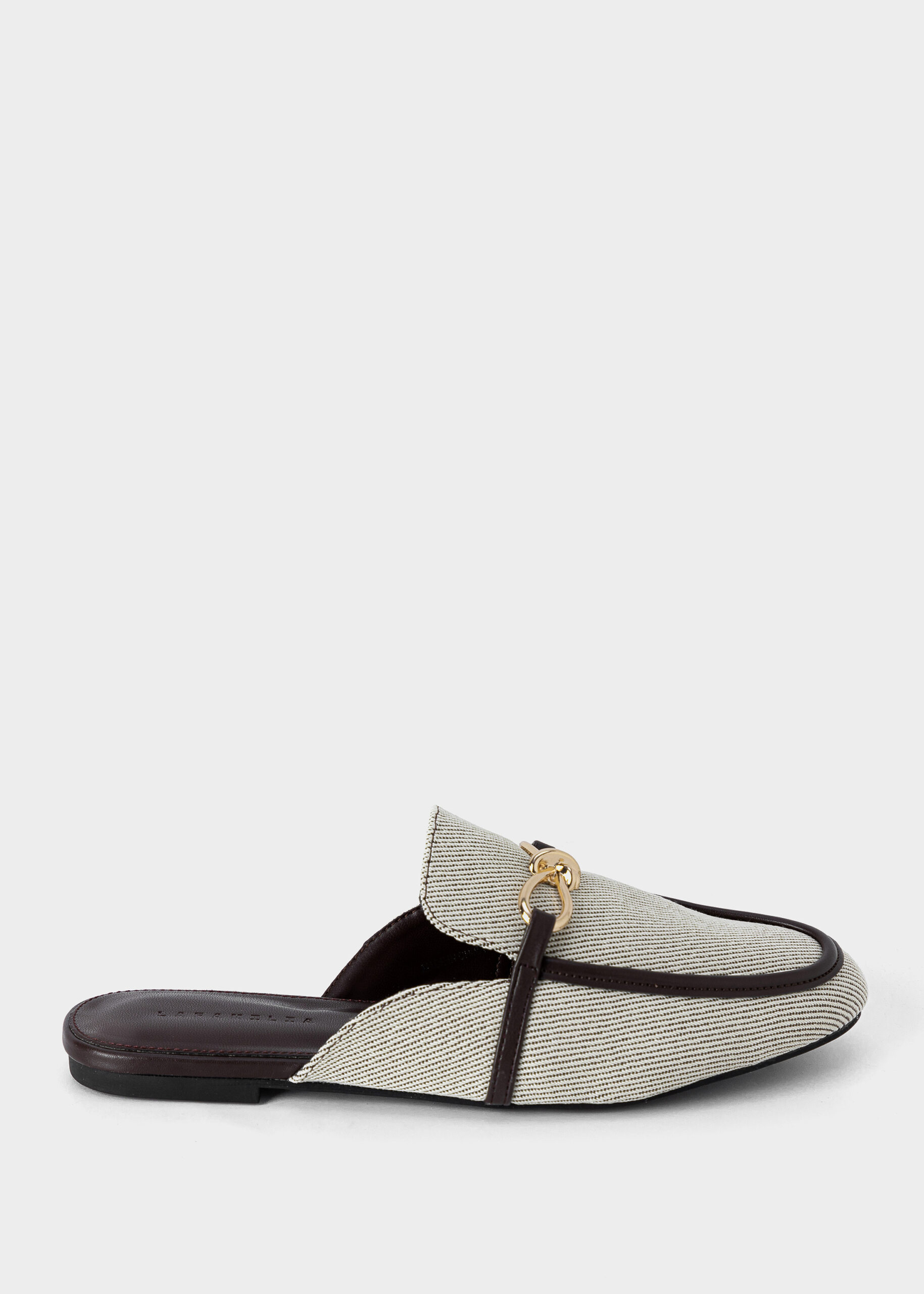 6126213015316-a Women Striped Fabric Slipper - Image 1