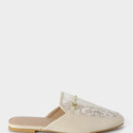 Women Leather and Lace Slipper