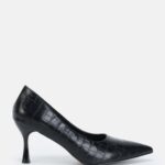 Women Leather Heels Shoes