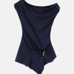 Women Sleeveless Top With Buckle