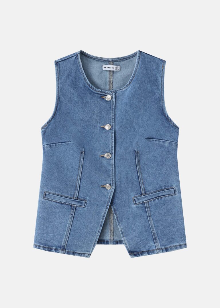 Women Denim Vest - LAFAMILIA
