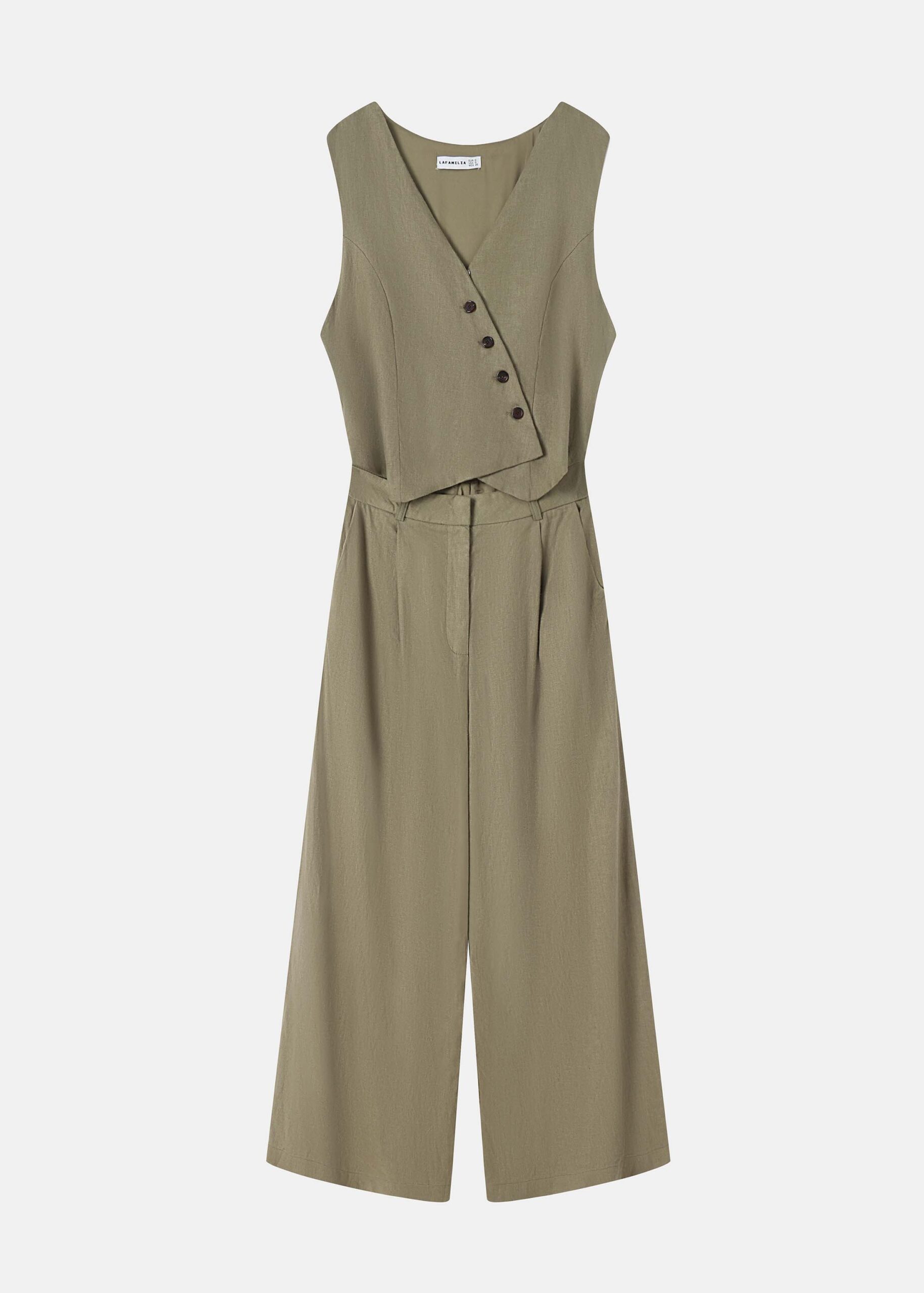 6126230039641-a Women Sleeveless Jumpsuit - Image 1