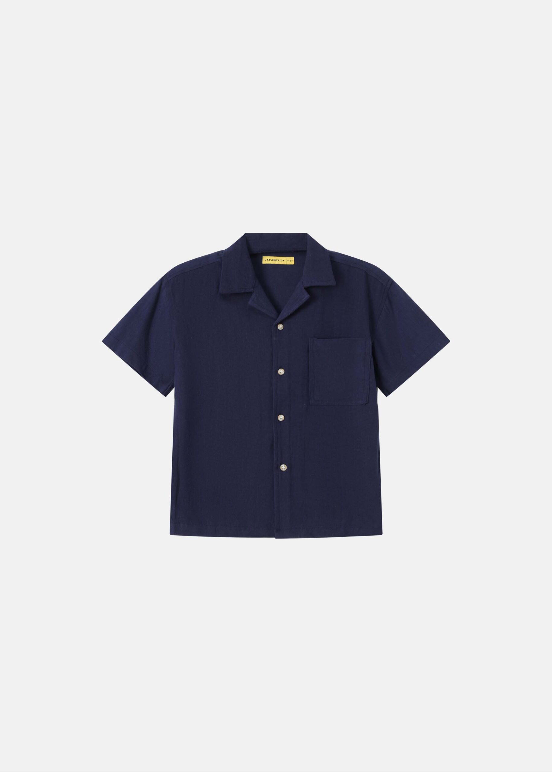 6126304047708-a Kids Boy Plain Shirt - Image 1