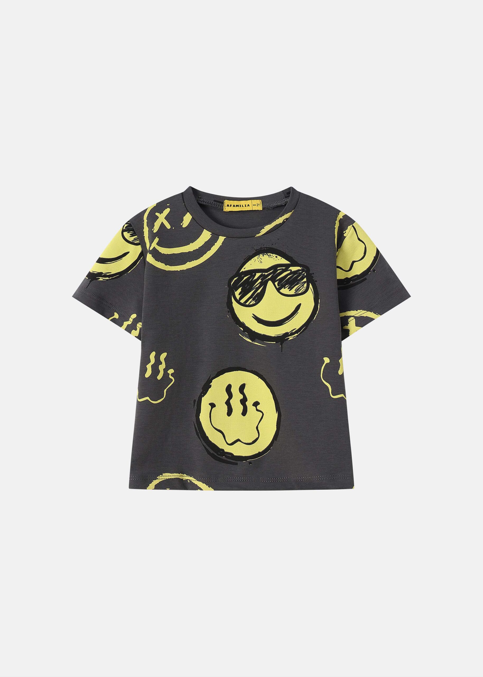 6126516061719-a Baby Boy Smily Faces T-Shirt - Image 1