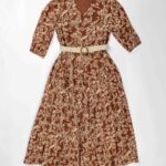 Women Belted Maxi Dress