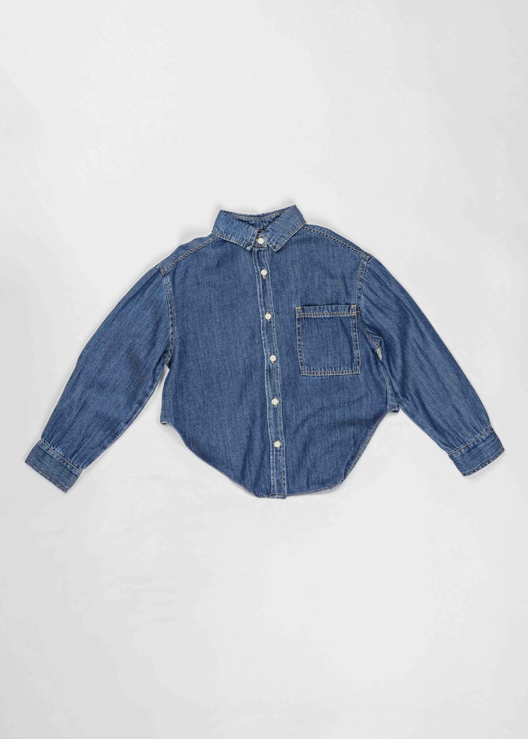 6126404030205-h Kids Girl Jeans Shirt - Image 1