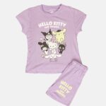 بيجامة أطفال بناتي قطعتين "Hello Kitty"