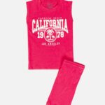 Kids Girl Two-Pieces "California" Pajama