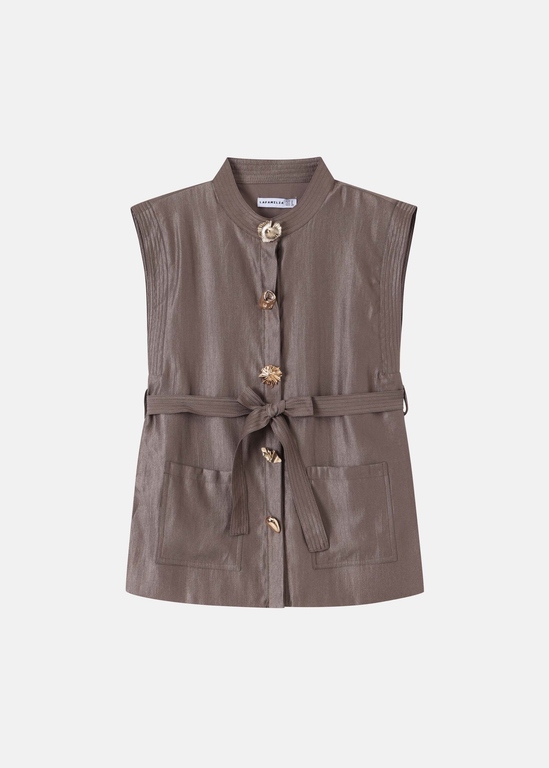6226203020729-a Women Buttoned Knit Vest - Image 1