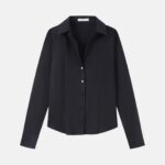 قميص نسائي سادة Slim-Fit