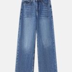 Women Wide-Leg High-Rise Full-Length Jeans Trouser