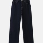 بنطلون نسائي جينز Straight Mid-Rise Regular-Length