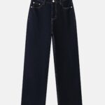 بنطلون نسائي جينز Straight Mid-Rise Regular-Length