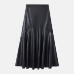 Women Maxi leather Skirt