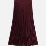 Women Pleated Midi Skirt