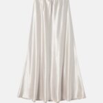 Women Satin Midi Skirt