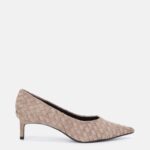 Women Woven Suede Heels Shoes