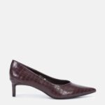 Women Croc-Embossed Heels Shoes