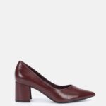 Women Leather Heels Shoes