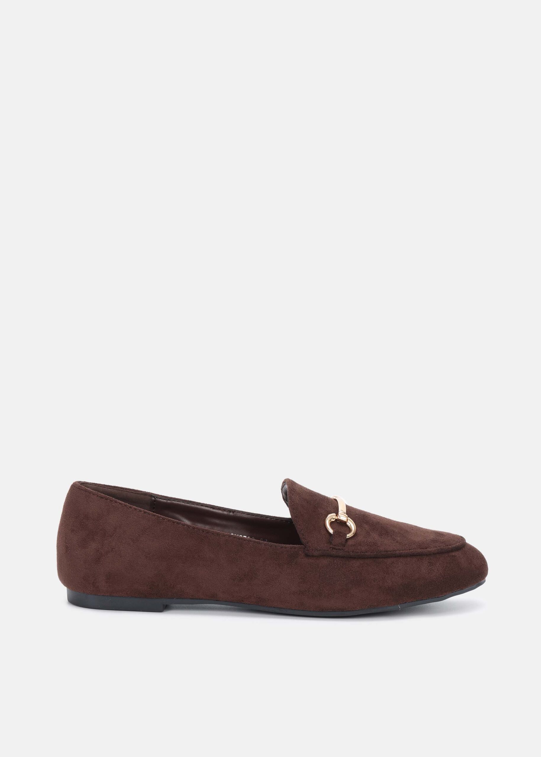 6226213048842-a Women Suede Loafers - Image 1
