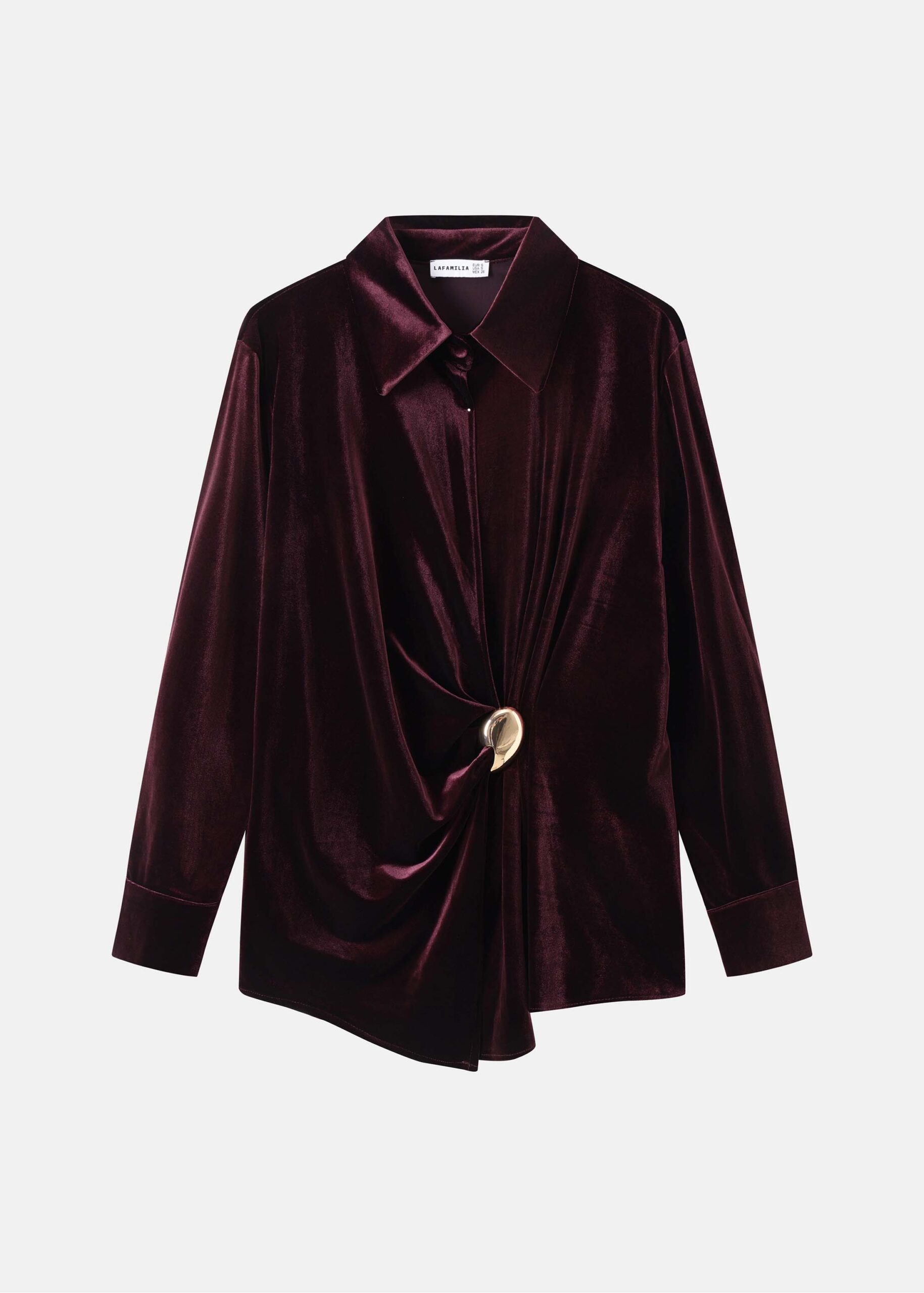 6226216006915-a Women Velvet Blouse - Image 1