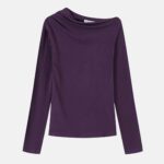 Women Asymmetrical Long-Sleeves Top