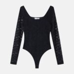 Women Square-Neckline Lace Bodysuit