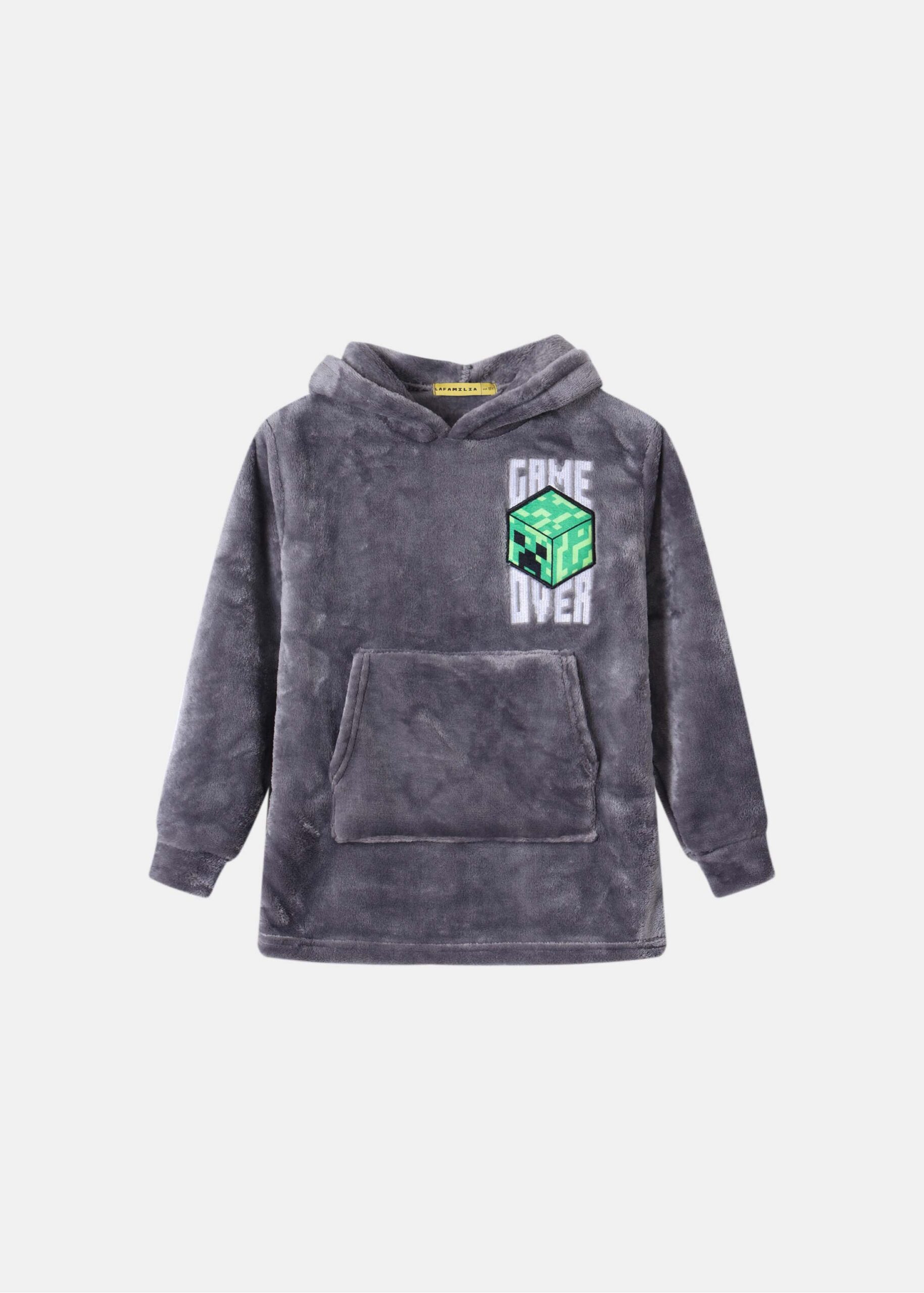6226324019819-a Kids Boy Velvet Hoodie - Image 1