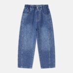 Kids Girl Strass Decor Jeans Trouser