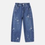 Kids Girl Stars Decor Jeans Trouser