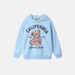 Kids Girl Teddy Bear Printed Hoodie