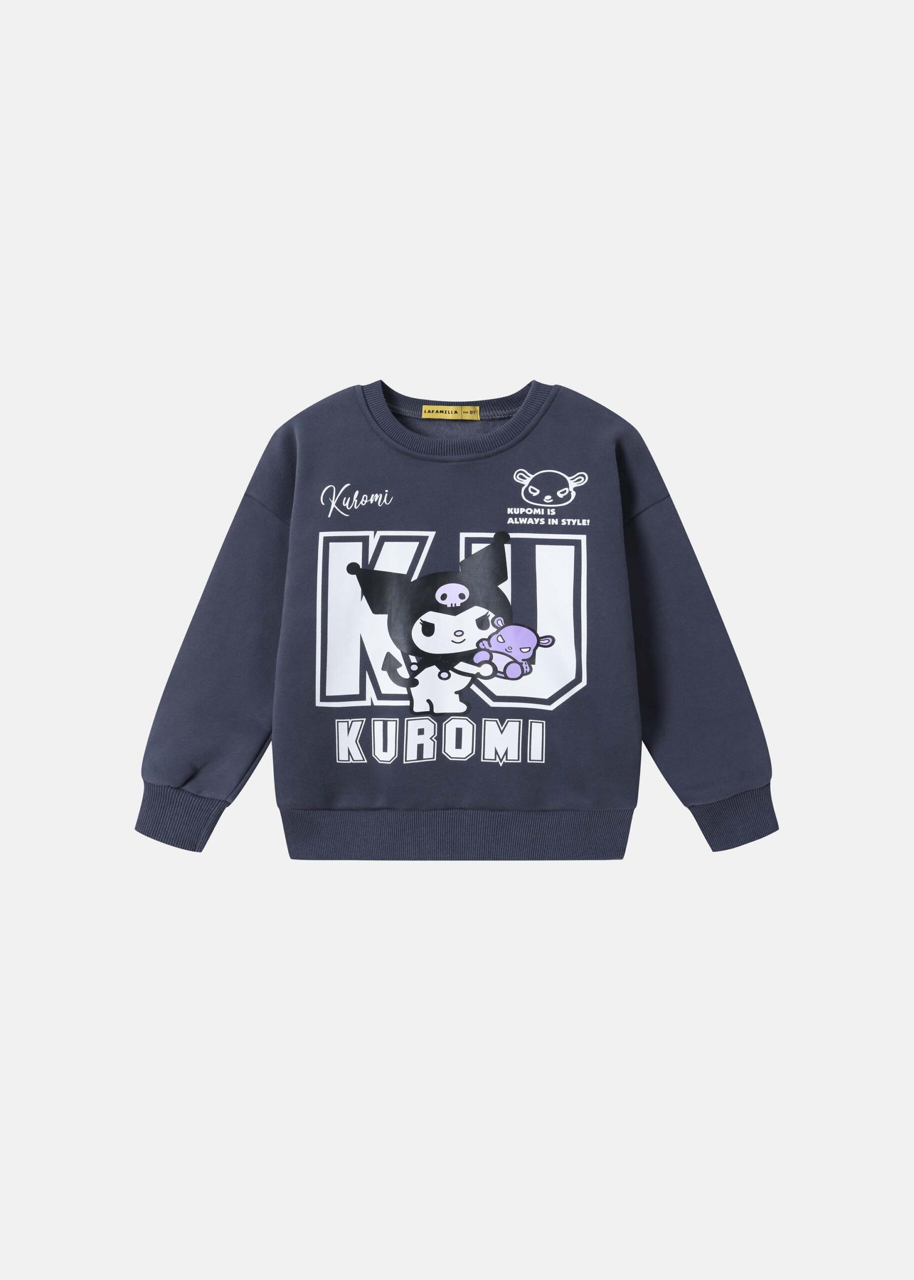 6226416016419-a سويتشيرت أطفال بناتي بطباعة "Kuromi" - الصورة 1