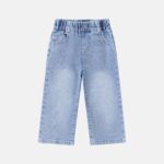 Baby Girl Strass Decor Jeans Trouser