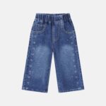 Baby Girl Strass Decor Jeans Trouser