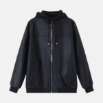 Men Leather Jacket with Hood