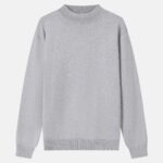 Men Mock-Neck Knit Blouse