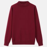 Men Mock-Neck Knit Blouse