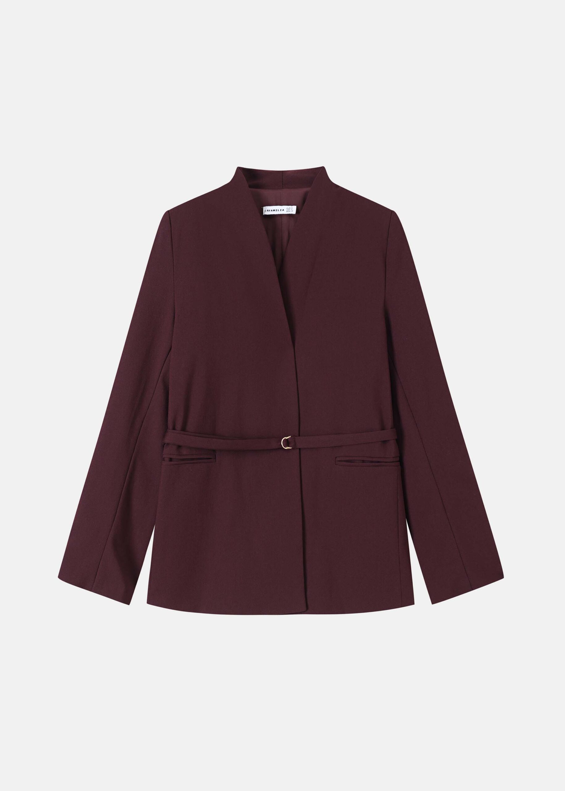 6226203019128-a Women Belted Blazer - Image 1