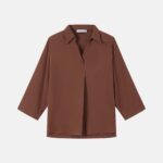 Women Johnny Collar Blouse