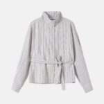Women Striped Belted Shirt