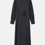 Women Knitted Belted Dress
