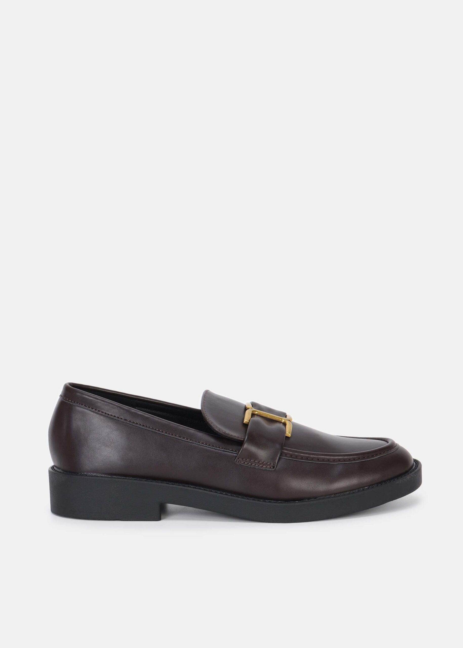 6226213005542-a Women Leather Loafers - Image 1