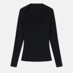 Women Long-Sleeves Square-Neckline
T-Shirt