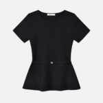 Women Belted Knitted Top
